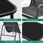 3-Piece Rocking Bistro Patio Furniture Set