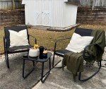 3-Piece Rocking Bistro Patio Furniture Set