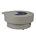 Round Propane Fire Pit Table with Cover - 33