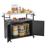 Grill Cart with Storage and Wheels for Outdoor Fun
