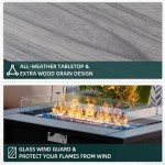 SUNLEI 45" Outdoor Gas Fire Pit Table