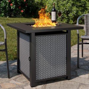 28-Inch JAMFLY Outdoor Propane Fire Pit Table