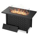 Vongrasig 43" Rectangular Gas Fire Pit Table