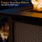 28-Inch JAMFLY Outdoor Propane Fire Pit Table