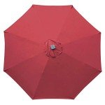 Solar LED Patio Umbrella - 9FT Burgundy
