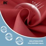 Solar LED Patio Umbrella - 9FT Burgundy