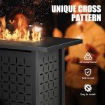 Vongrasig 43" Rectangular Gas Fire Pit Table