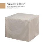 28-Inch JAMFLY Outdoor Propane Fire Pit Table