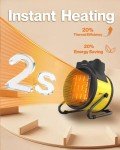 1500W Electric Outdoor Heater with 3 Heating Modes