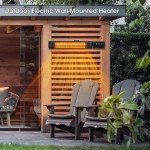Electric Wall-Mounted Patio Heater with 9 Heat Levels