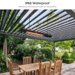 Electric Wall-Mounted Patio Heater with 9 Heat Levels