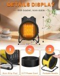 1500W Electric Outdoor Heater with 3 Heating Modes