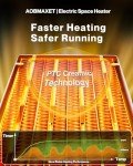 1500W Electric Outdoor Heater with 3 Heating Modes
