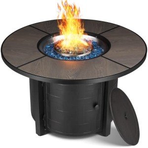 TLGREEN 42" Propane Fire Pit Table with Cover