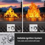 Ciays 28" Square Gas Fire Pit Table