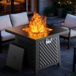 Ciays 28" Square Gas Fire Pit Table