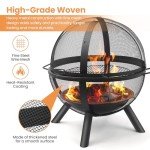 Ikuby 88.9cm Outdoor Fire Pit with Grill