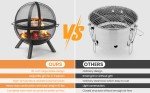 Ikuby 88.9cm Outdoor Fire Pit with Grill