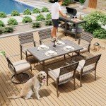 7-Piece Wicker Patio Dining Set for 6