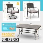 7-Piece Wicker Patio Dining Set for 6