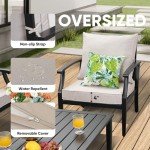 4-Piece Outdoor Patio Furniture Set - Beige