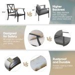 4-Piece Outdoor Patio Furniture Set - Beige