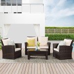 5-Piece Outdoor Rattan Sofa Patio Set