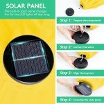 10FT LED Solar Patio Umbrella with Tilt, Yellow