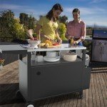 XL Weatherproof Outdoor Grill Cart with Wheels