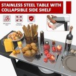 XL Weatherproof Outdoor Grill Cart with Wheels