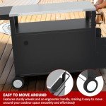 XL Weatherproof Outdoor Grill Cart with Wheels
