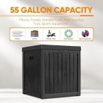 51 Gallon Waterproof Outdoor Storage Deck Box