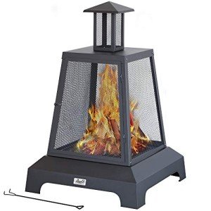 27.5" Square Iron Outdoor Fire Pit