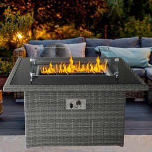 Magicorange 43in Outdoor Gas Fire Pit Table
