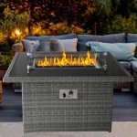 Magicorange 43in Outdoor Gas Fire Pit Table