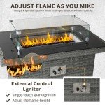 Magicorange 43in Outdoor Gas Fire Pit Table