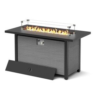 45" Rectangular Gas Fire Pit Table - Grey