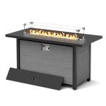 45" Rectangular Gas Fire Pit Table - Grey