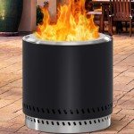 YITAHOME 19" Smokeless Outdoor Fire Pit