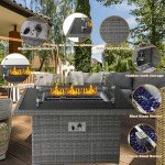 Magicorange 43in Outdoor Gas Fire Pit Table
