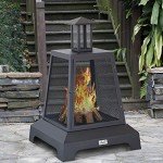 27.5" Square Iron Outdoor Fire Pit