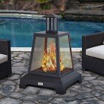 27.5" Square Iron Outdoor Fire Pit