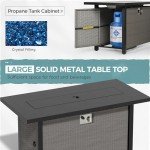 45" Rectangular Gas Fire Pit Table - Grey
