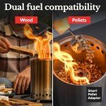 Houswise Smokeless 8-Inch Tabletop Fire Pit