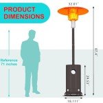 Klysiora 48,000 BTU Portable Patio Heater with Cover