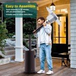 Klysiora 48,000 BTU Portable Patio Heater with Cover