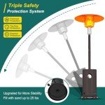 Klysiora 48,000 BTU Portable Patio Heater with Cover