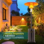 Klysiora 48,000 BTU Portable Patio Heater with Cover