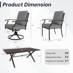 9-Piece Outdoor Dining Set with Umbrella Hole