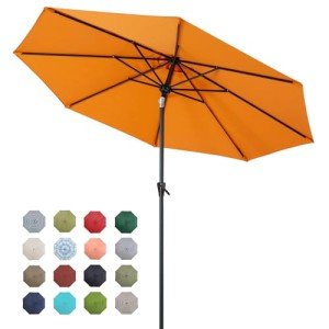 9ft Patio Market Umbrella with Tilt and Crank